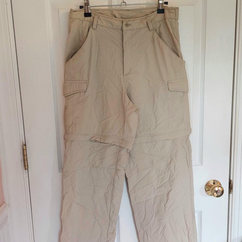 Beige Columbia Convertible Hiking Pants